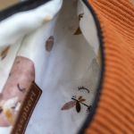 Duża pomarańczowa nerka z cienkiego sztruksu - 