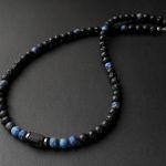 Naszyjnik męski turmalin lawa lapis lazuli lt50 - 