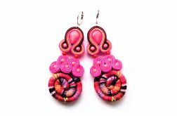 Kolczyki sutaszowe Pink Masai