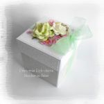 Urodzinowy exploding box, zieleń i róż - 