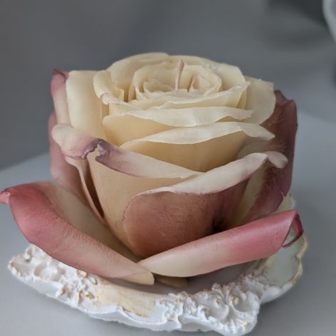 Świeca dekoracyjna róża 