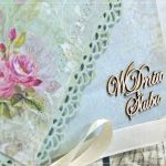 Kartka ślubna- miętowe wspomnienia - 