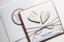 Kartka NA ŚLUB z sercami