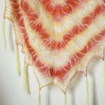 Energiczne kolorki ciepła duża chusta - na drutach