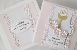 Kartka PAMIĄTKA I KOMUNII z kielichem #3