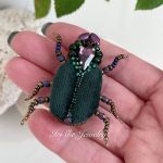 Broszka Żuk, biżuteria autorska - 