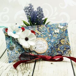 Kartka na ślub -chabry i maki