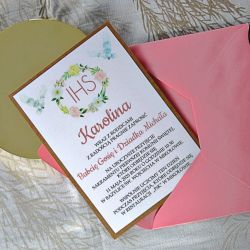 Zaproszenie komunijne - Wiosenne Kwiaty 1