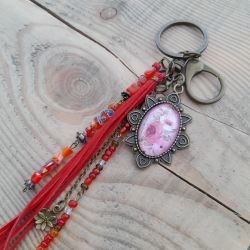 Brelok z kwiatowym medalionem Rose Charm