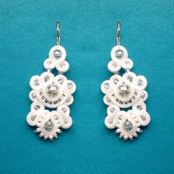 Kolczyki  Biel & Kryształy