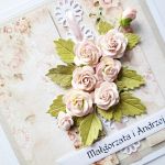 Kartka ROCZNICA ŚLUBU pastelowa - Pastelowa kartka na rocznicę ślubu