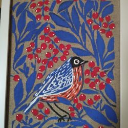 Ptak w stylu folkowym - obraz