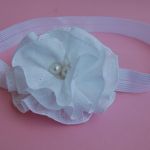 Opaska niemowlęca - "Niewinność bieli" - 