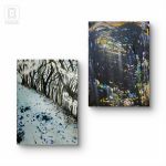 Kompozycja 2 zimowa na płótnie,  70x50x1cm  - 