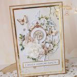 Kartka komunijna pamiątka "Holy&Beige" GOTOWA - 