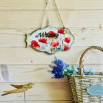 Szafka na buty, ręcznie malowana, sielska, GRATIS zawieszka - 