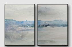 Pejzaż-dwie akwarele formatu 32/24 cm