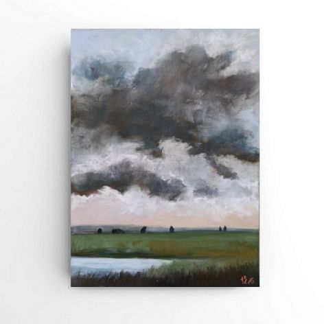 Pejzaż-praca pastelami suchymi formatu 24/18 cm 