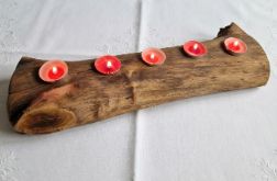 Świecznik dębowy Shou Sugi Ban Benita No. 1