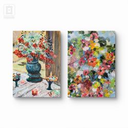 Kwiecista kompozycja,  30x40x1cm,  na płótnie 