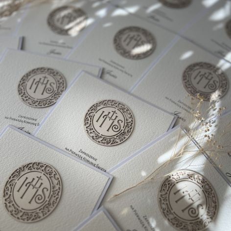 Zaproszenia komunijne z personalizacją, na komunię 1