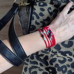 Bransoletka Koralikowy Sznur Korali Drobnych Czerwonych Turkus bra38  - 