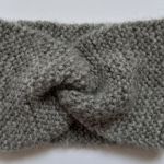 Wełniana opaska twist na głowę 100% alpaka - szara - Wełniana opaska twist na głowę 100% alpaka