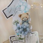 Kartka cyferka na roczek "Baby Blue 1" GOTOWA - 