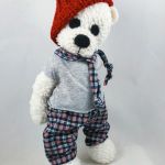 PIOTRUŚ - szydełkowy misiek, personalizacja - 