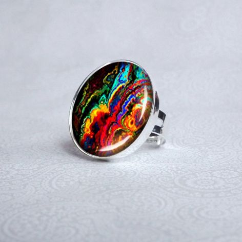 Rainbow shocking :: wyjątkowy duży pierścionek