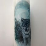Świeca malowana ręcznie wilk - Wilk