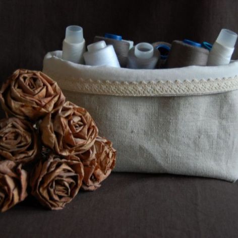 Rustykalny woreczko - koszyczek