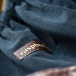 Duża torba z kominem XL – szary welur i ruda plecionka | Handmade - 