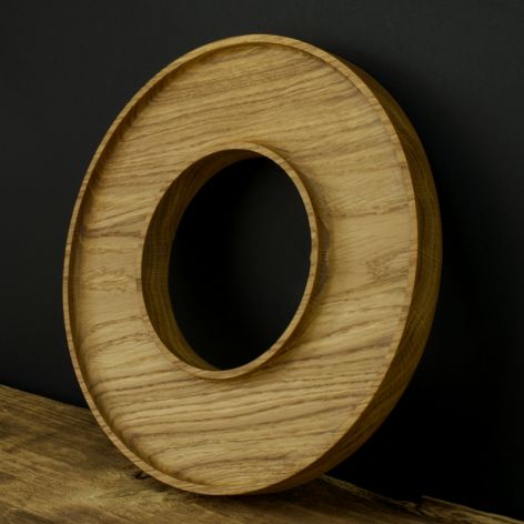 Taca drewniana okrągła dębowa 29 cm