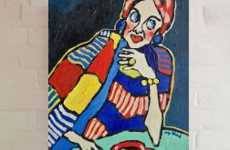 Obraz fowizm kobieta która słucha siebie