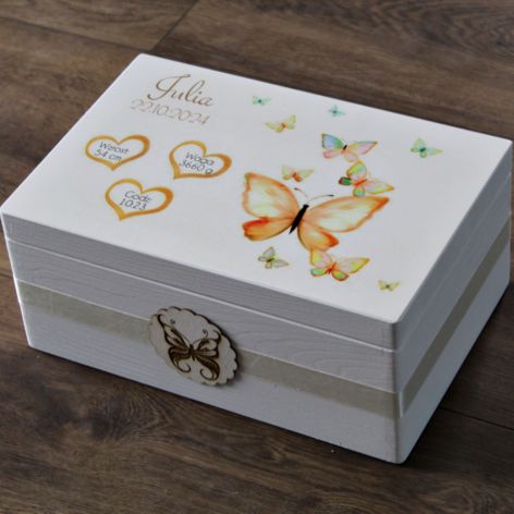 Personalizowany Kuferek Wspomnień - Motylki