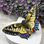 Spinka Motyl - pastelowy żółty - spinka motyl żółta