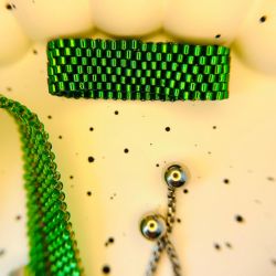 Pierścionek w kolorze zieleni