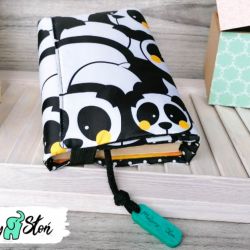 Otulacz / etui na książkę ~ pandy żółte
