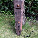 Lampa z drewna, lampa loft dekoracja na ścianę handmade rękodzieło /1/ - 