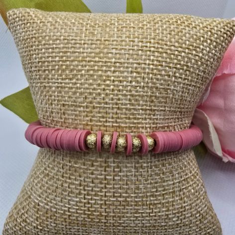 Bransoletka ciemnoróżowa 