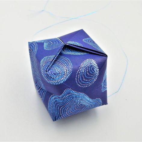 Bombka zawieszka kostka origami wzory