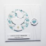 Skromna kartka na Chrzest ręcznie robiona - Minimalistyczna kartka na Chrzest