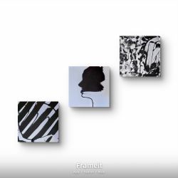 Black&white kompozycja na plotnie