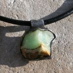 Agat mszysty - wisior z kamieniem