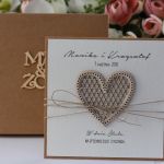 Rustykalna kartka ślubna z pudełkiem 2 - kartka ślubna z personalizacją