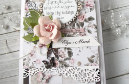 Ślubna kartka pełna róż v.2