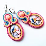Blue Bird kolczyki sutaszowe - 