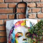 Torba shopper bag tęczowa Marilyn Monroe - 