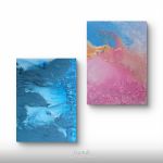 Kompozycja prac na plotnie 75x55x1 cm - 